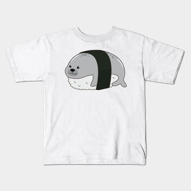 Seal as Sushi Kids T-Shirt by Markus Schnabel